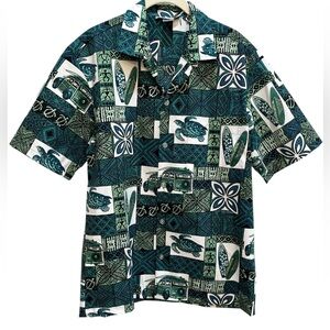 Vintage Made In Hawaii Men’s Tropical Button Down Shirt Sz M Vacation Beach